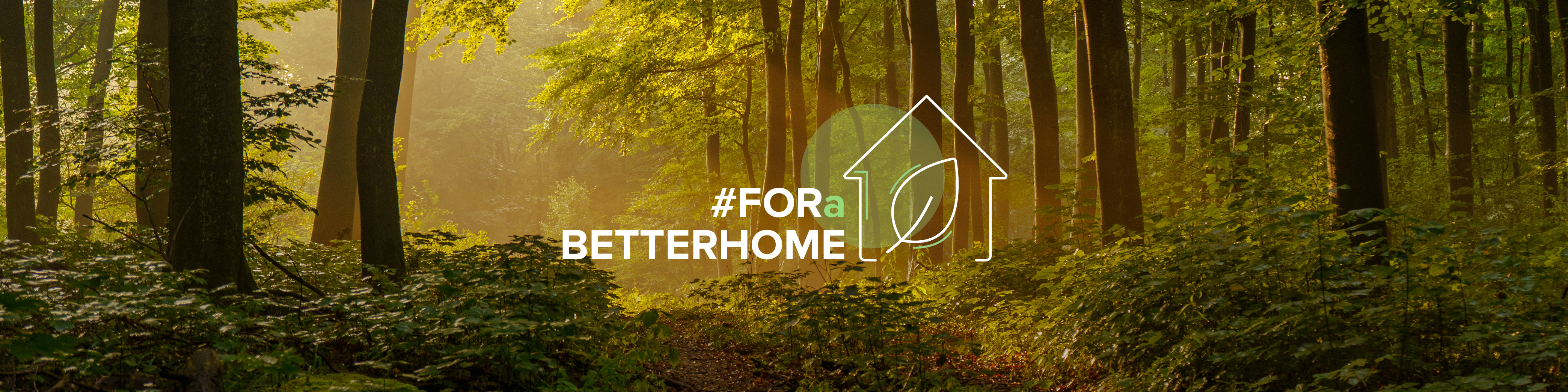 Grünes Logo für #ForaBetterHome