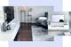 Collage aus zwei Wohnzimmer-Looks mit weissen TV-Lowboards, die mit Vasen und schwarzen Deko-Objekten dekoriert sind und dem Fernsehplatz so einen stimmungsvollen Touch verleihen