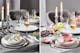 Tischdeko mit zwei Styles - modern-feierlich und romantisch-verspielt