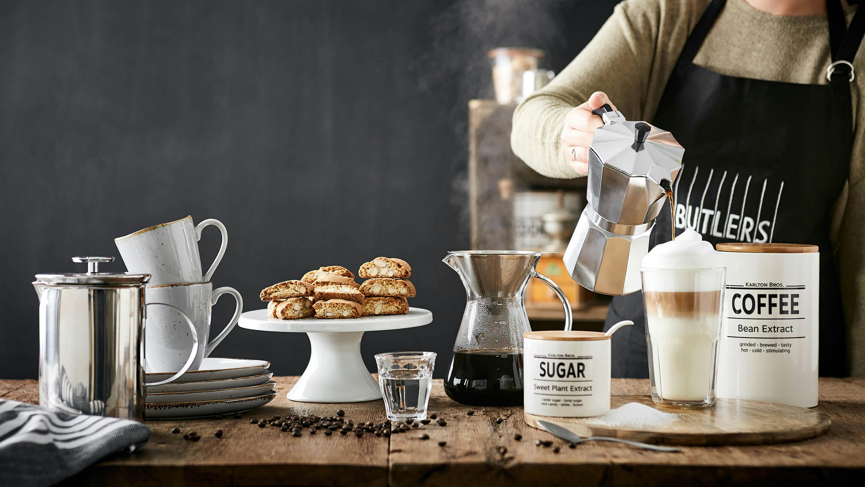BUTLERS Gemütliches Kaffeehaus-Flair für zu Hause - Barista-Feeling für zuhause