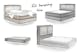 Esquisse d'un lit boxspring KINX et illustration des différentes couches.