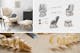 Collage mit Eindrücken des Designprozesses und der Handwerksarbeit für die Herstellung von Studio Copenhagen Möbeln mit einer Design-Skizze und der Holzbearbeitung mit einem Stecheisen.