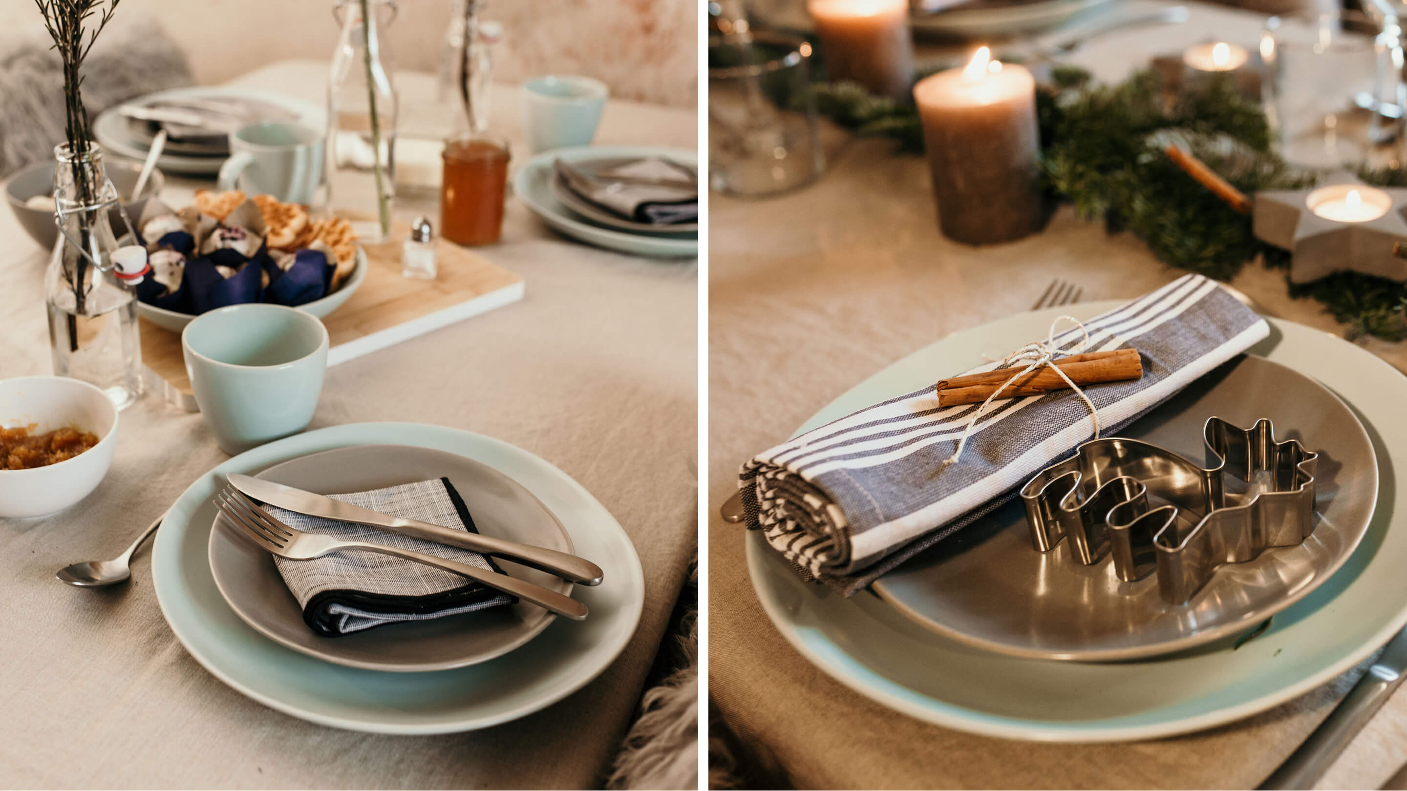 Skandinavisch eindecken das ganze Jahr hindurch