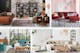 Collage met verschillende gestoffeerde meubels uit de kollected meubelserie Fort Dodge, van een enkele bank tot een zithoek in verschillende stoffen en kleuren, elke foto toont een andere inrichtingsstijl.
