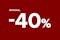 Minimaal -40%
