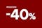 Mindestens -40 %