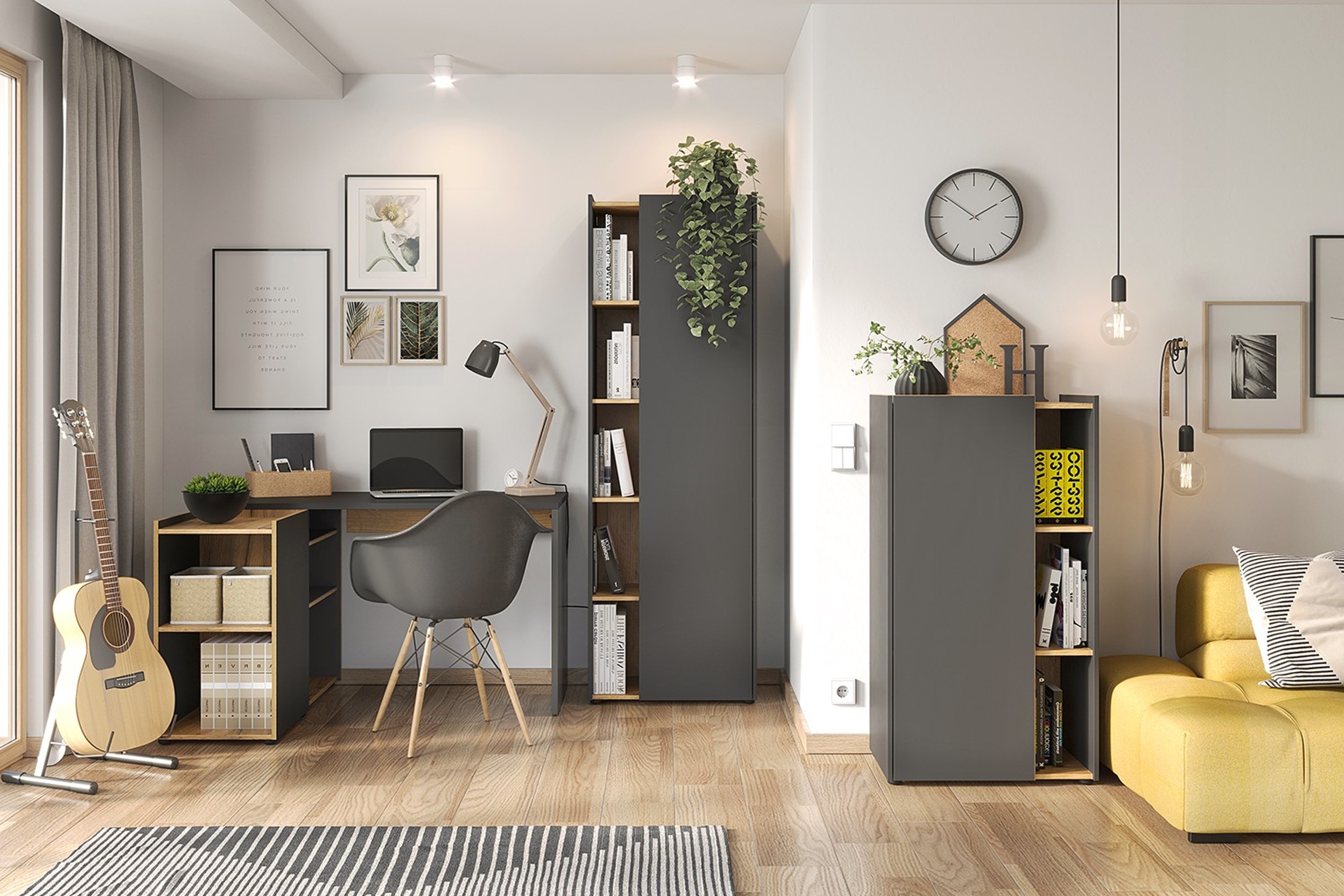 Kuntesetty Bodenkissen Meditationssitz - Dunkelgrau Halbmondform 45x30x16cm