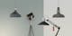 Dunkelgraue und schwarze Industrial-Lampen aus Metall
