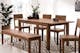 Set di mobili per la sala da pranzo in legno massello scuro