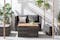Dunkelgraue Loungemöbel aus Rattan für Garten und Terrasse