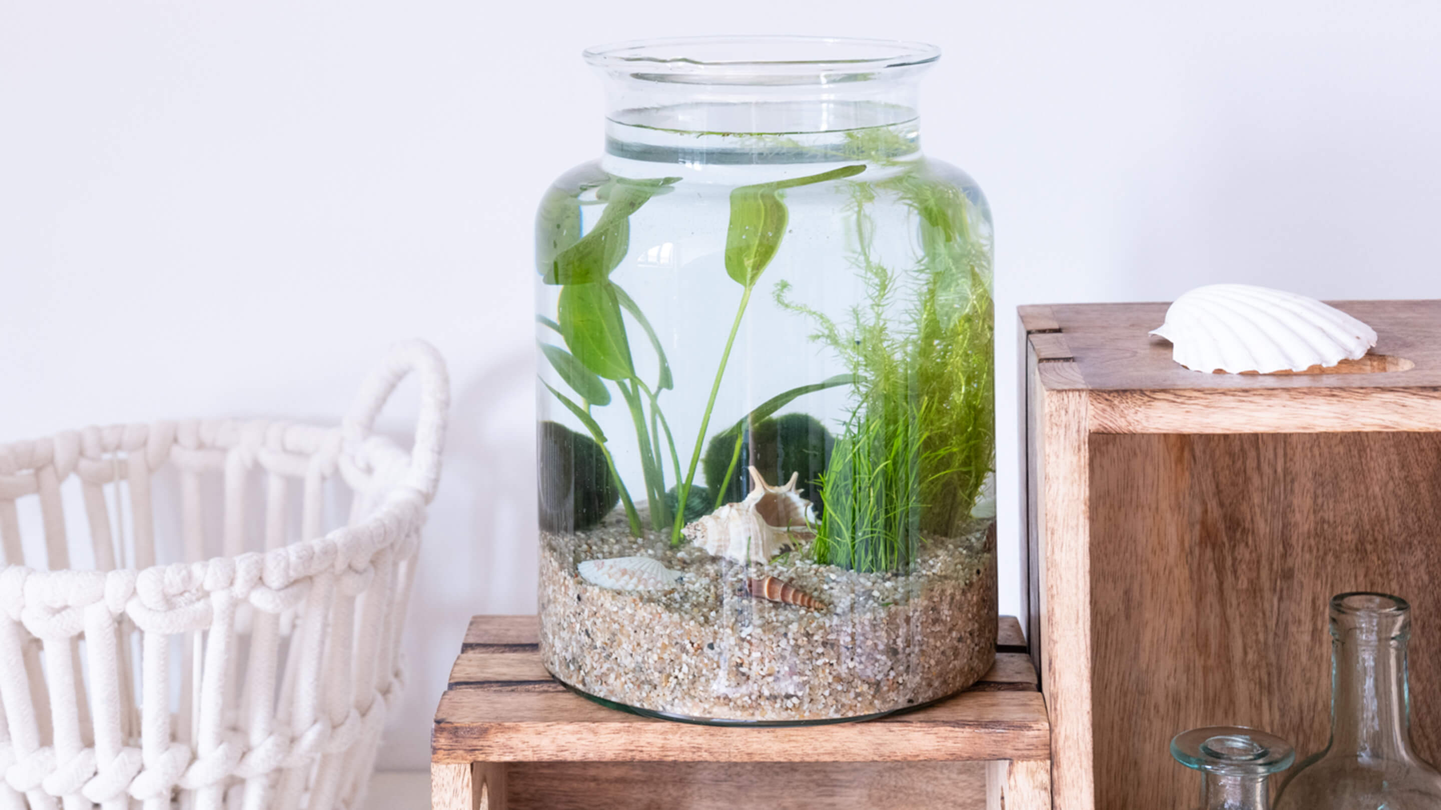 Und fertig ist das "Meer im Glas".