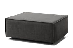 Repose-pieds capitonné KINX tissu Milan : anthracite