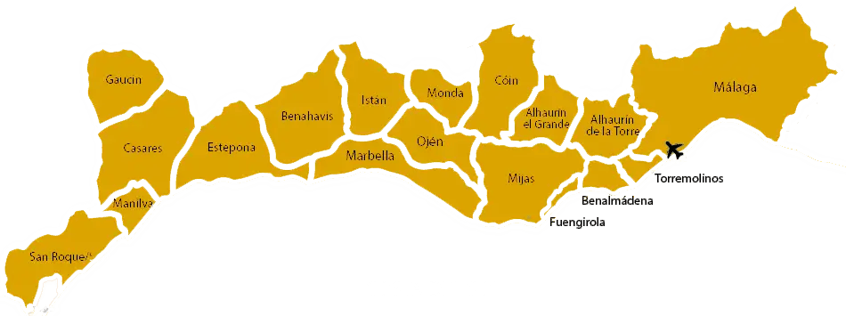 Areas in Costa del Sol