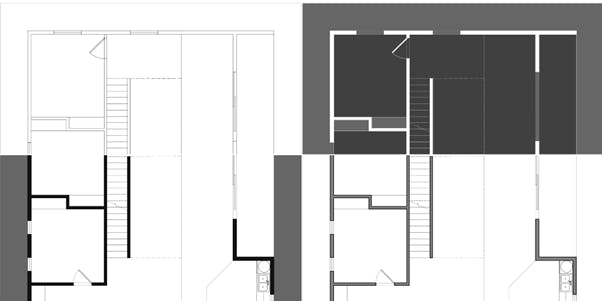 combination of drafting styles corners