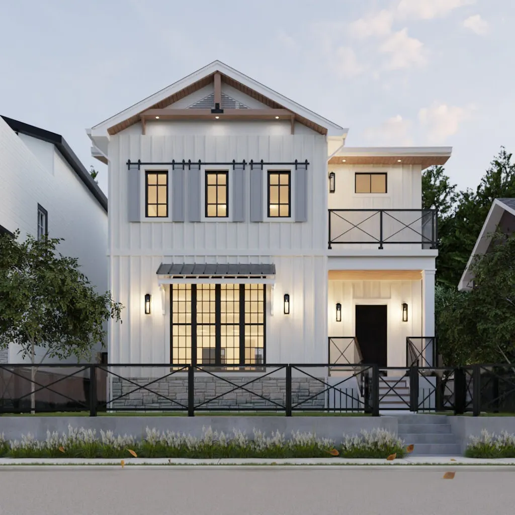 Exterior Render - front view of a single-family home by HomeRender
