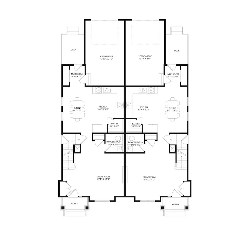 2D Plans for a duplex by HomeRender
