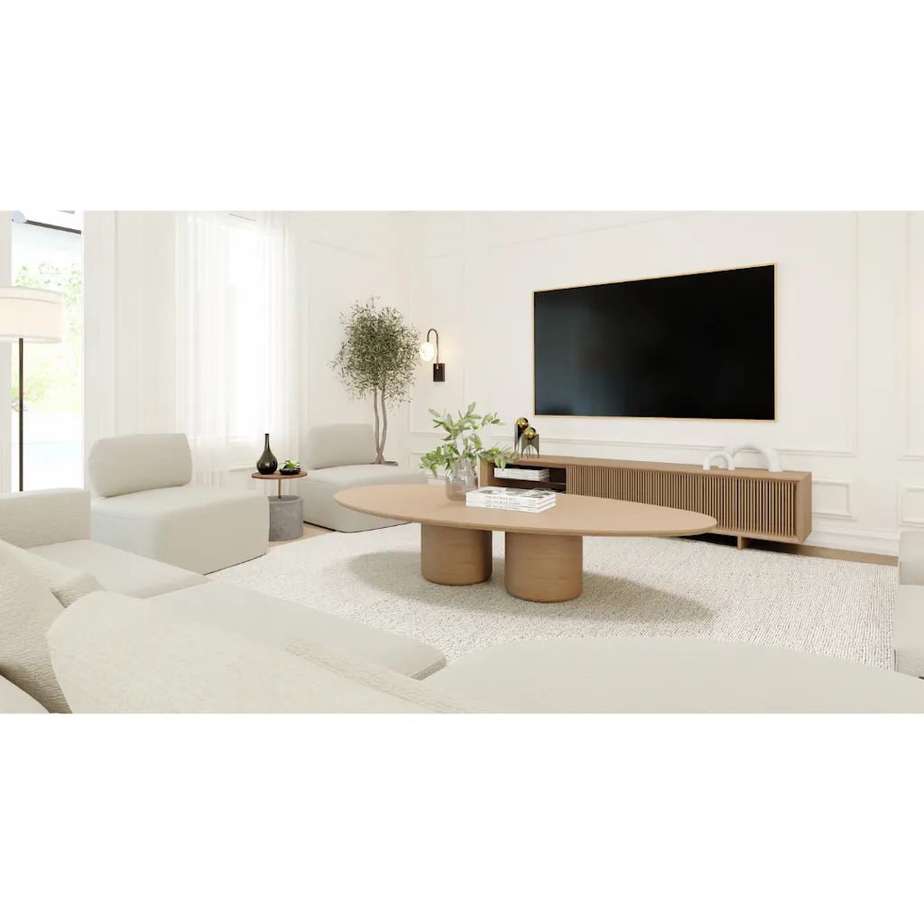 3D Render of a Scandinavian living room by HomeRender