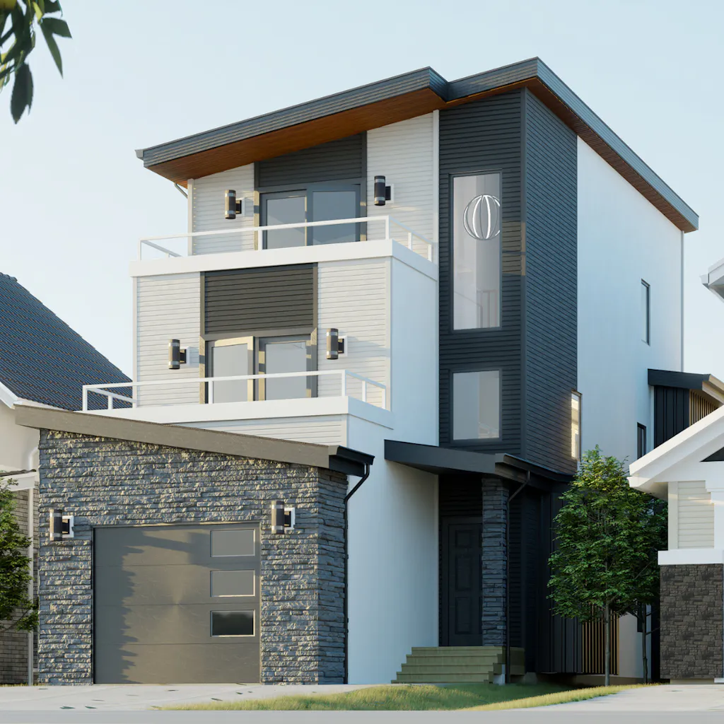 3-story single family home by HomeRender