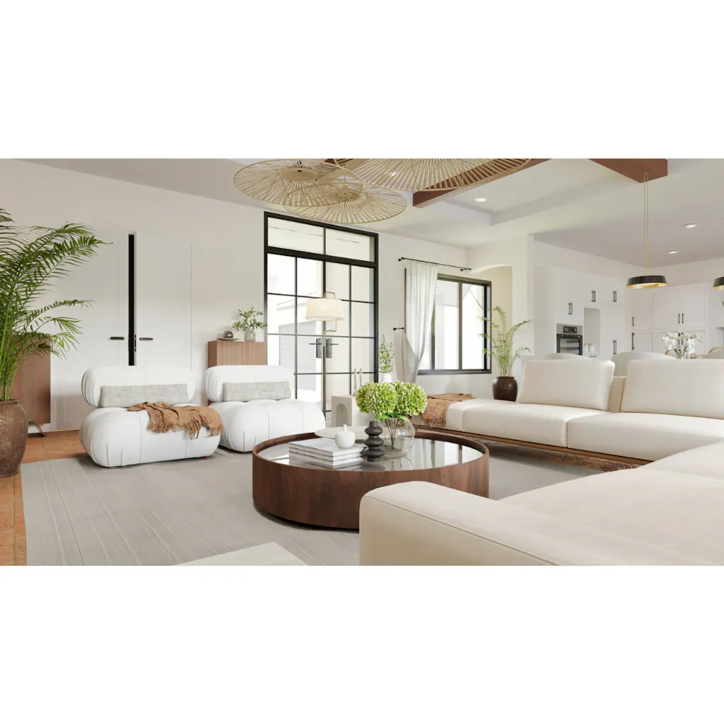 3D Render of a Mediterranean style living space by HomeRender
