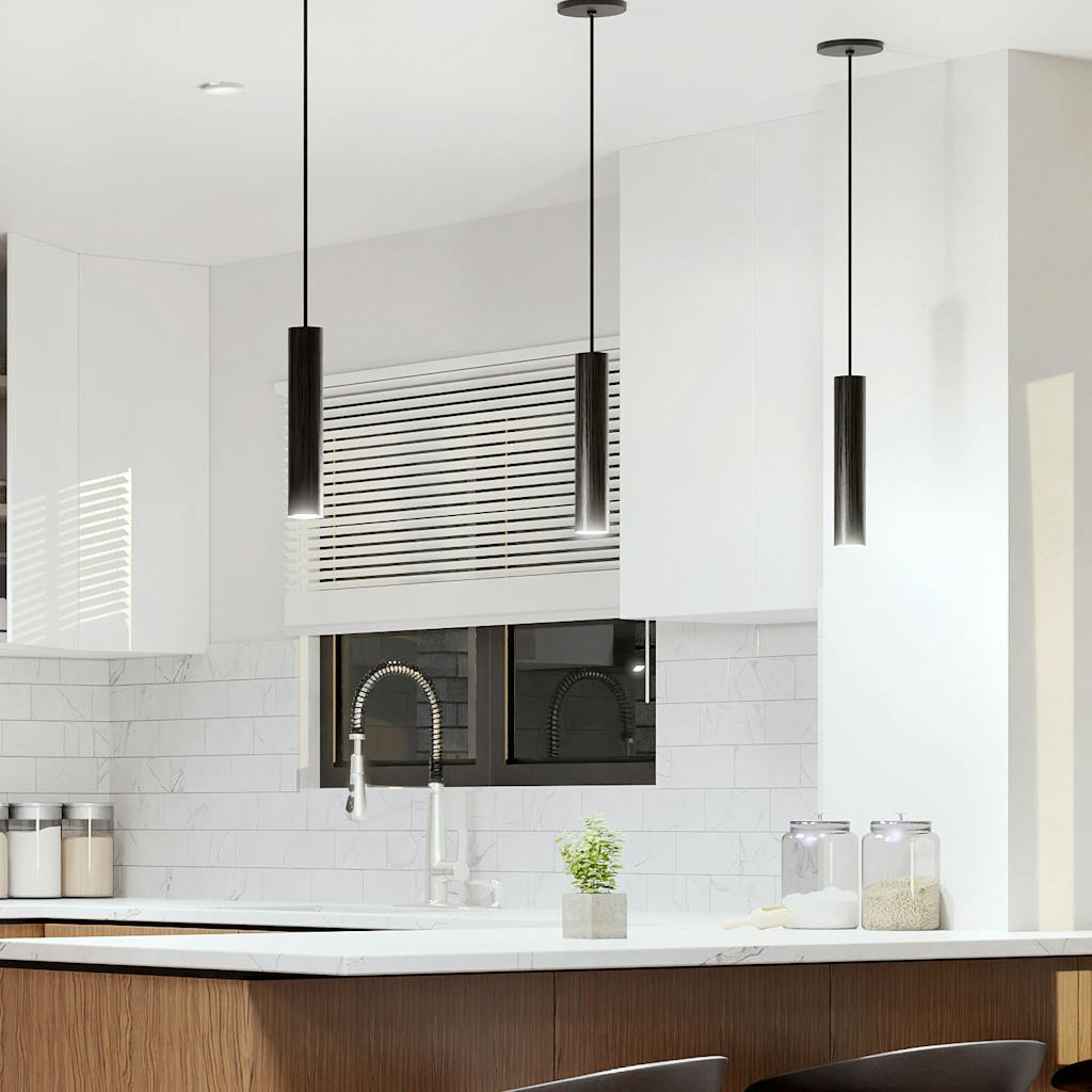 3D render of Cylinder pendant lights by HomeRender