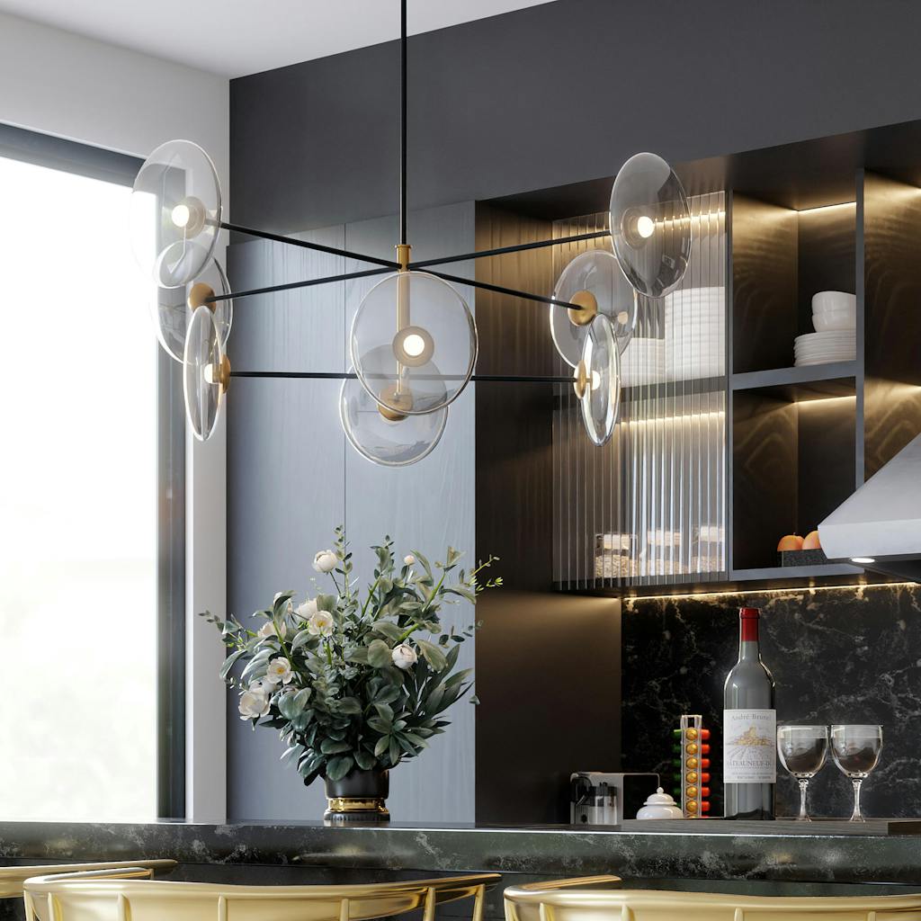 Classy, crystal chandelier