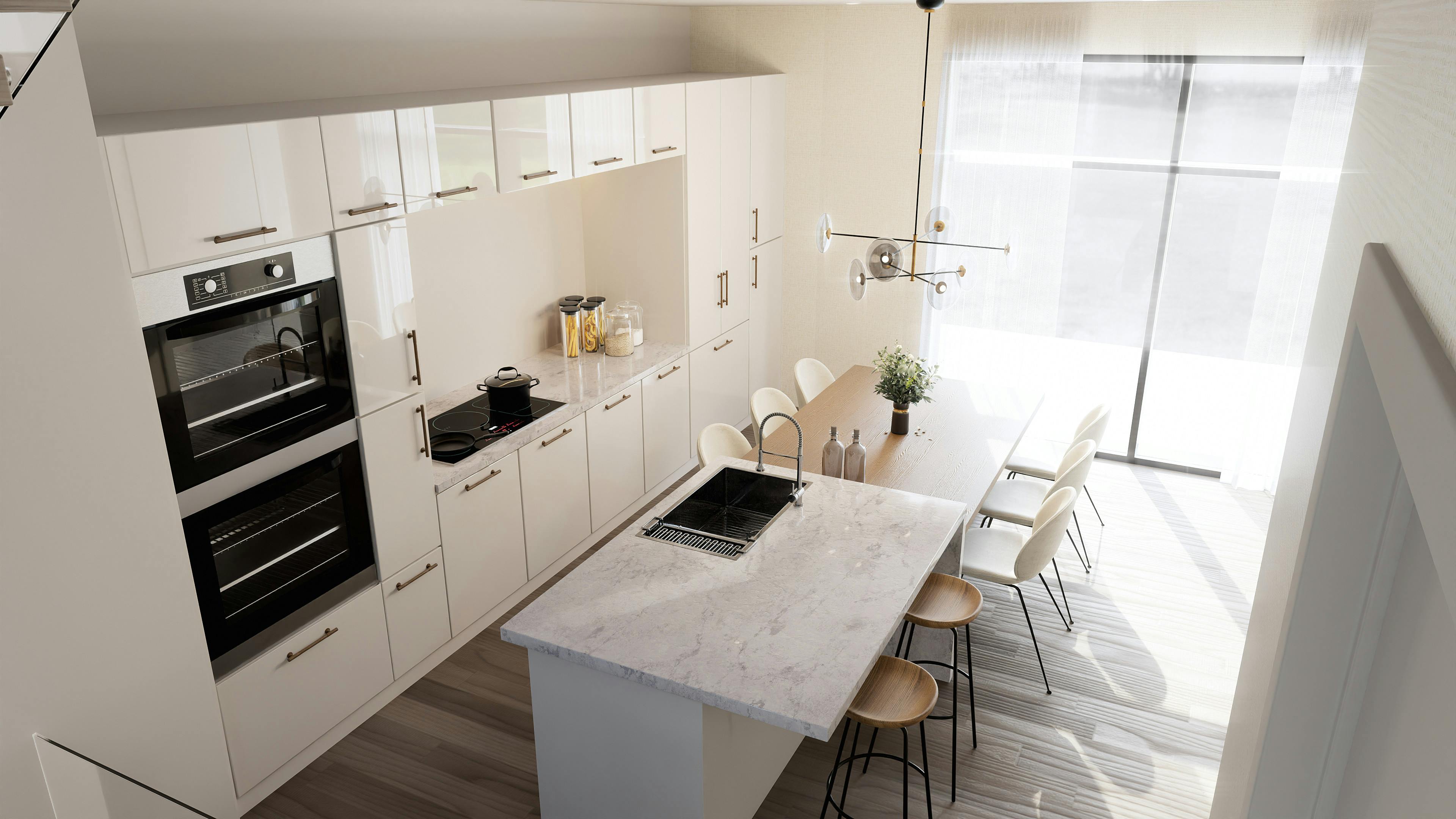 3D Render of a Contemporary-style kitchen by HomeRender