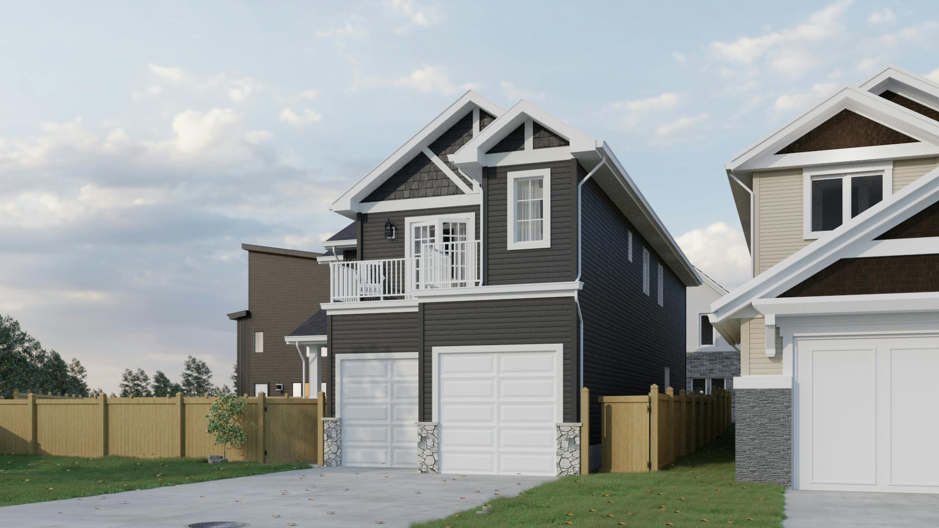 A rendering of a spec home