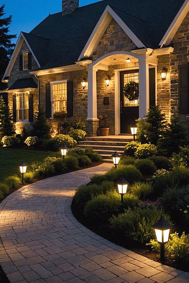 Walkway with lighting