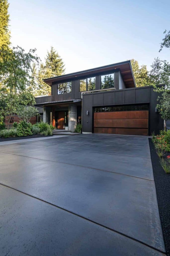 House with a beautiful driveway