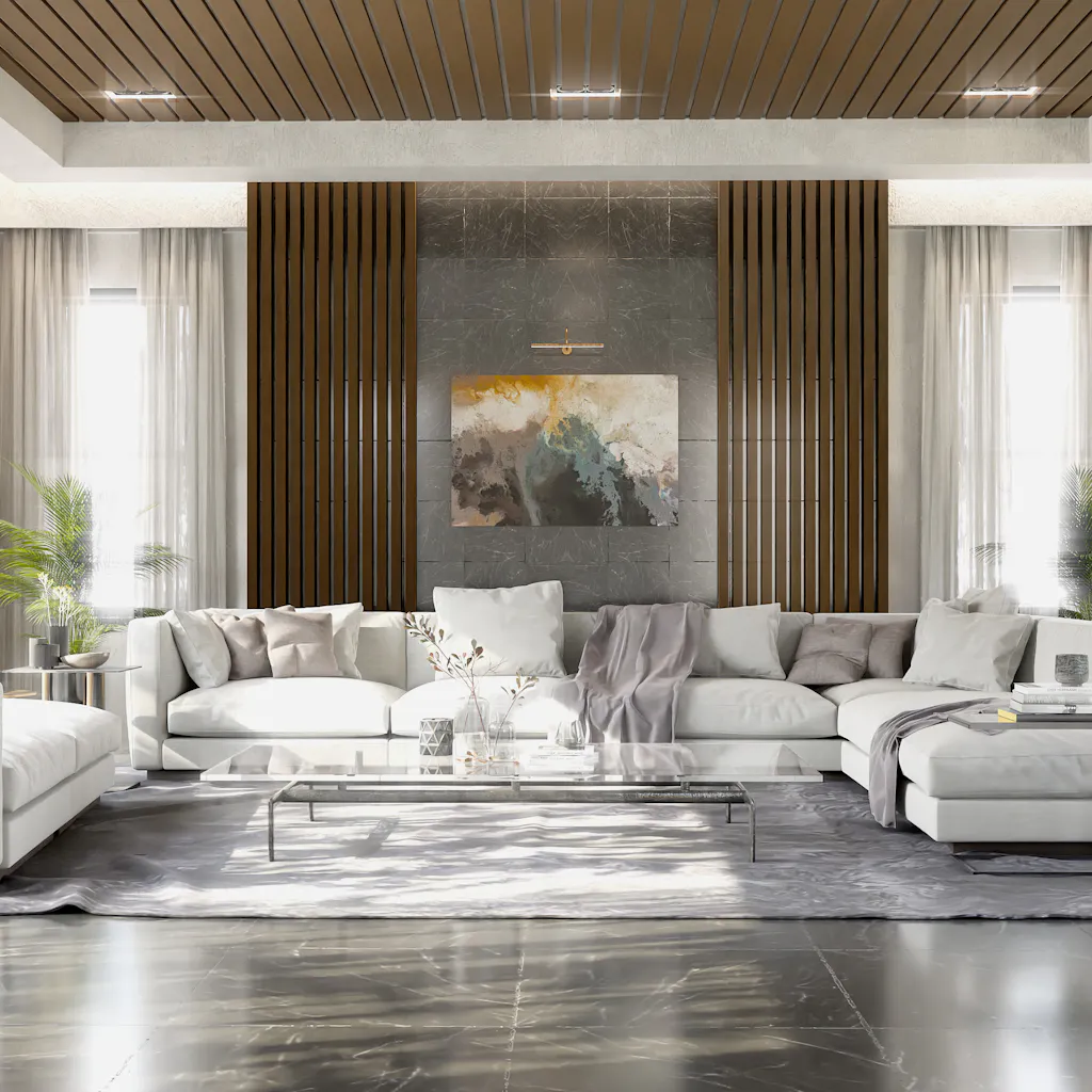 Modern living room design by HomeRender