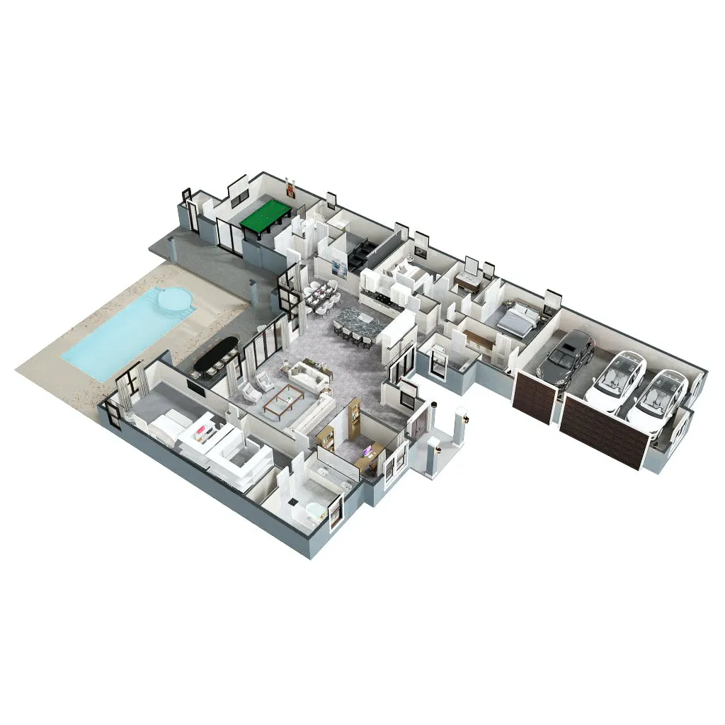 3D Plans for a single-family home by HomeRender