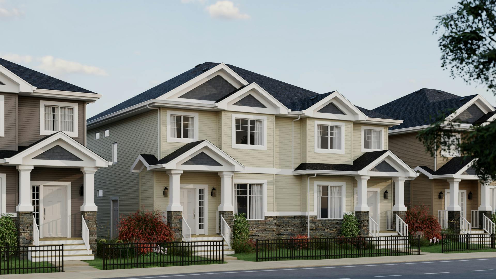 3D render of a duplex by HomeRender