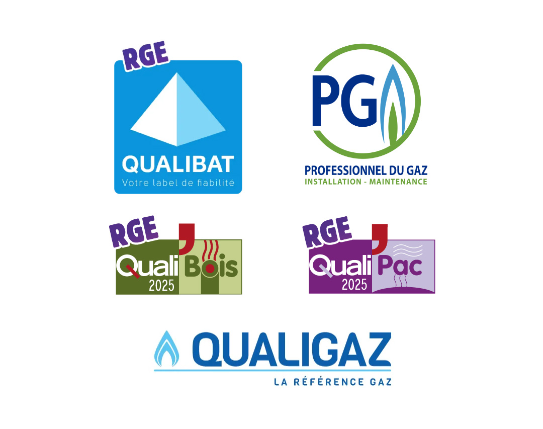 Nos certifications RGE et Professionnel du Gaz