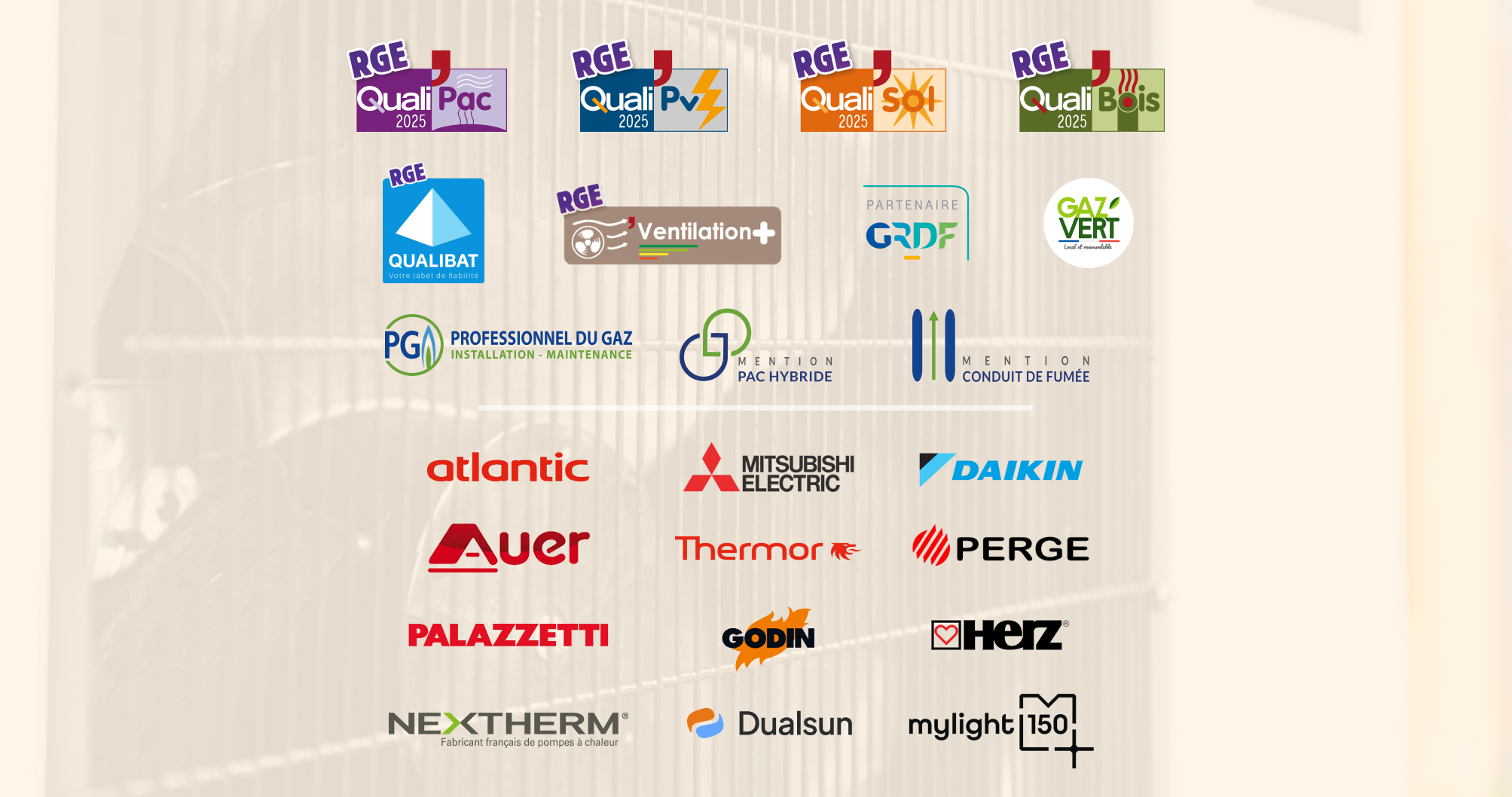 Cerise Energies, marques partenaires et certifications professionnelles