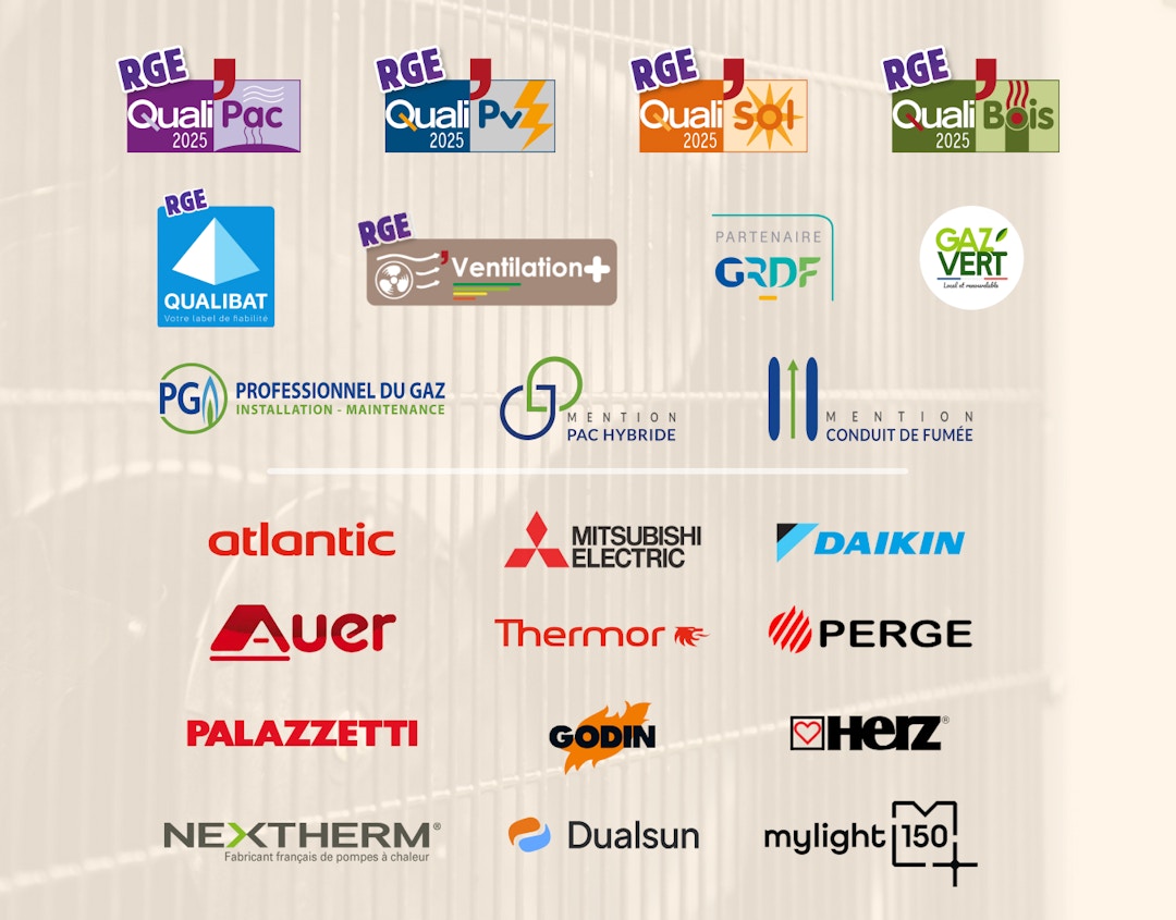 Cerise Energies, marques partenaires et certifications professionnelles