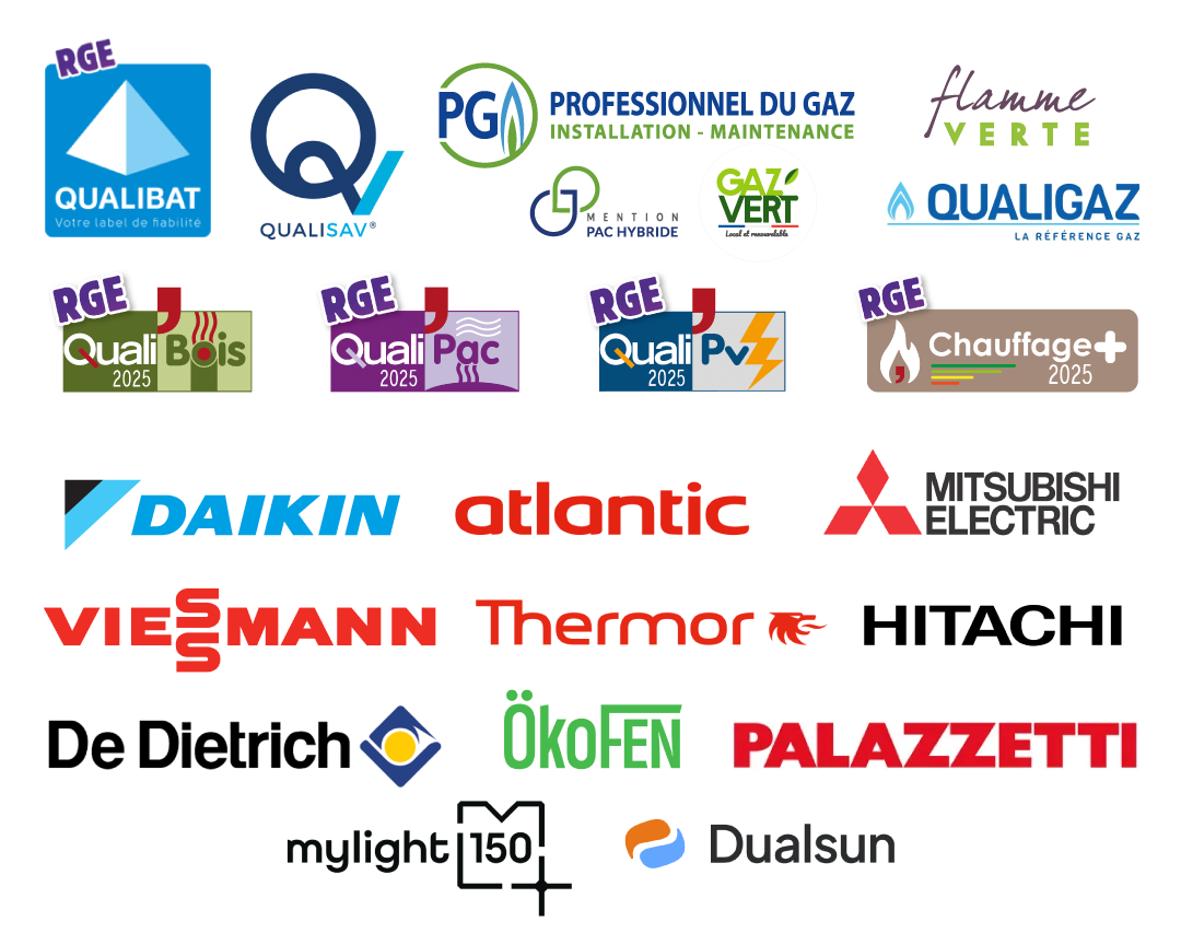 Chauffage du Nord, entreprise RGE et partenaire des grandes marques