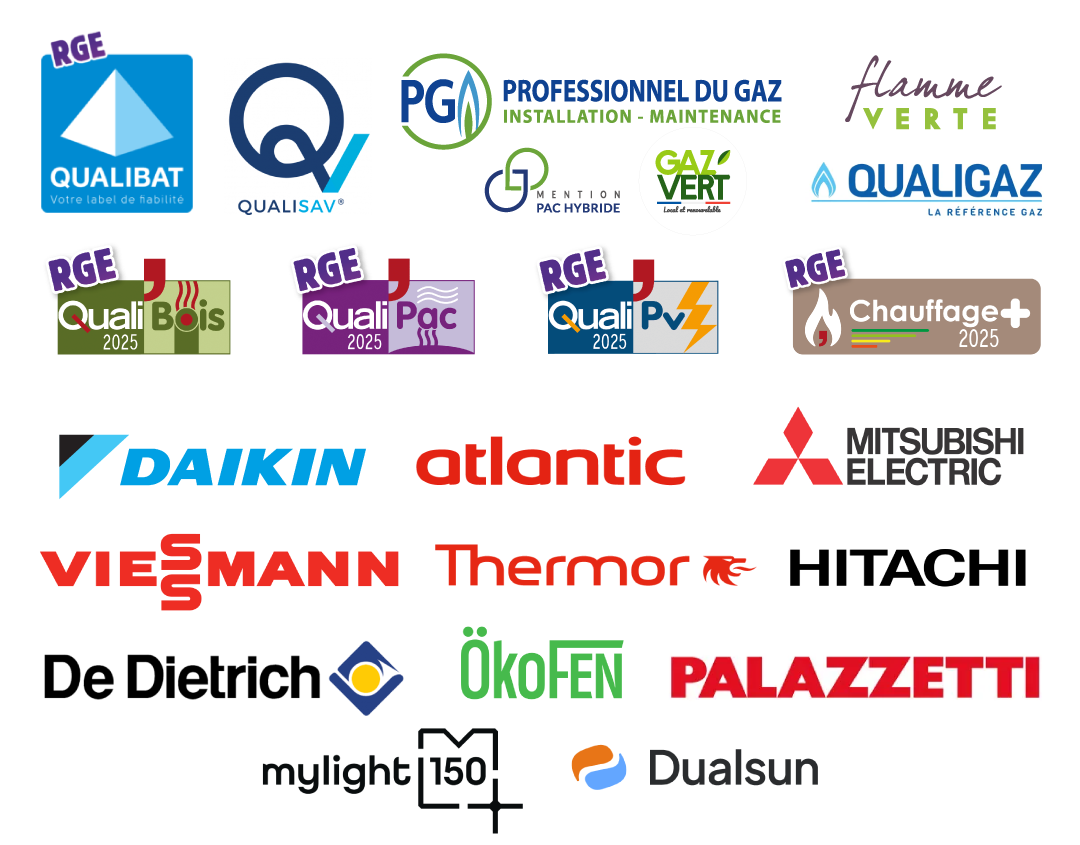 Chauffage du Nord, entreprise RGE et partenaire des grandes marques