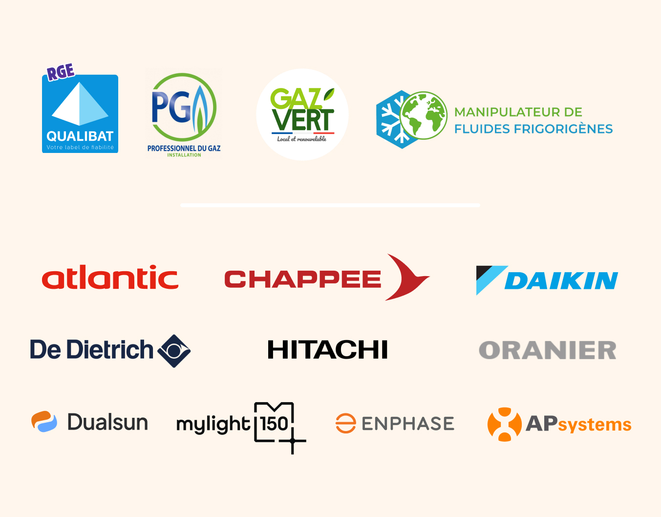 Marques partenaires et certifications