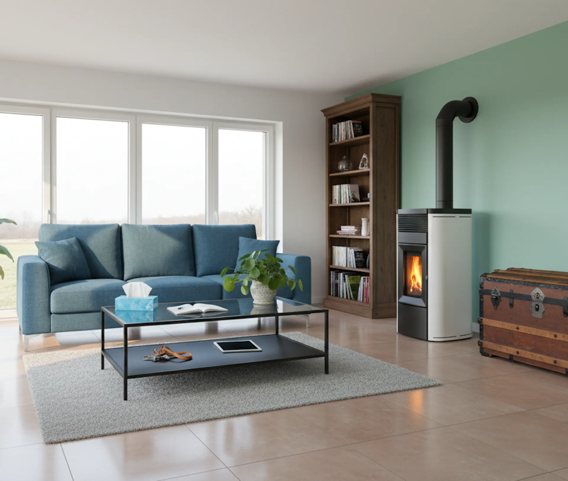 Installation de poêle à bois et à granulés