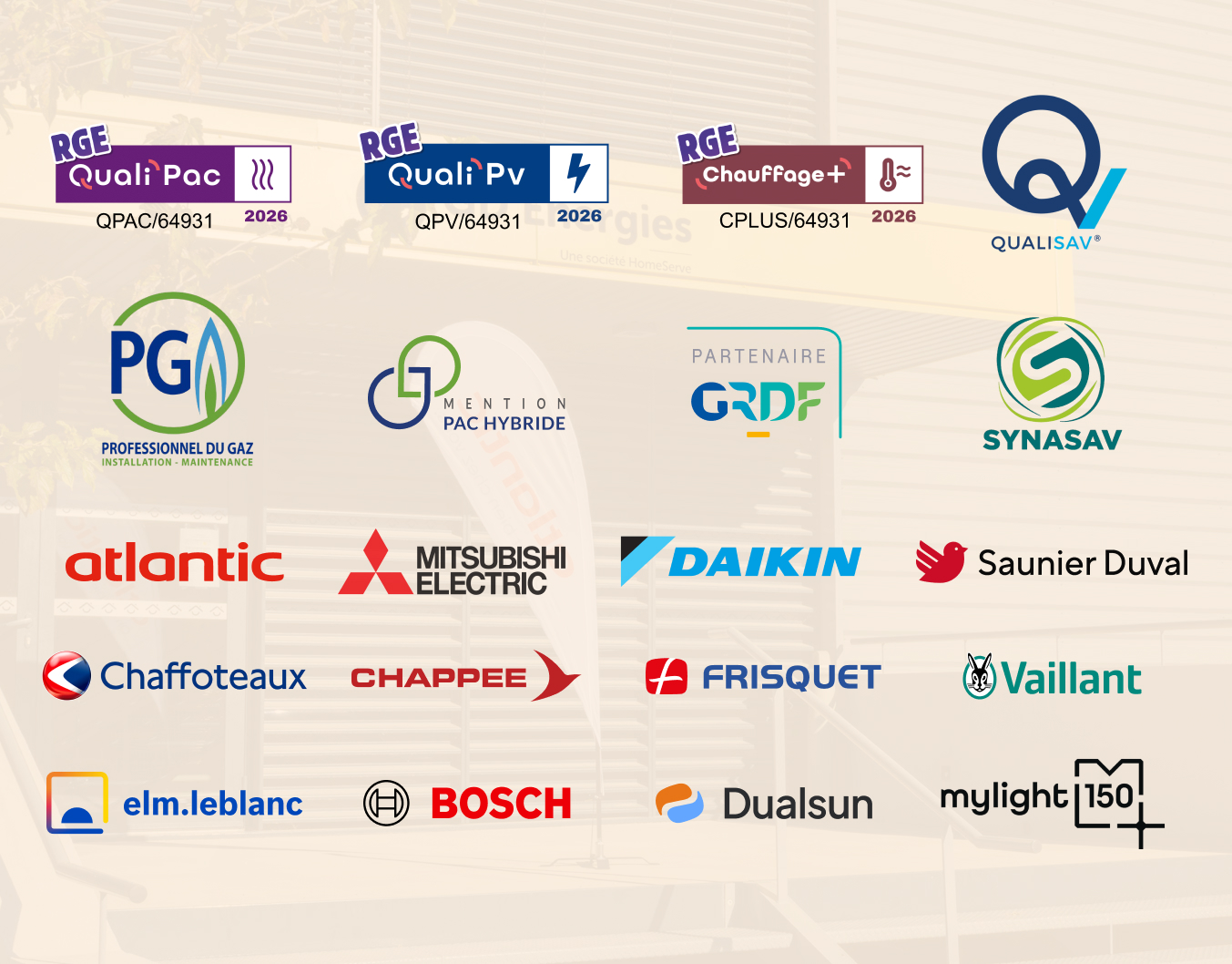 Nos certifications et marques de chauffage et climatisation - GD Energies