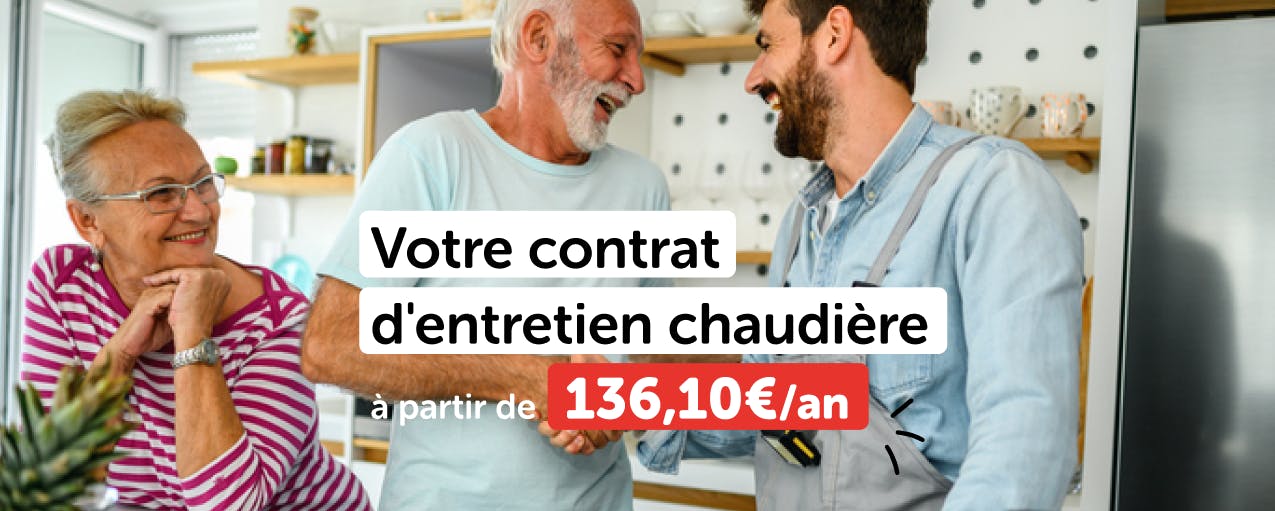 Contrat entretien chaudière en ligne, à partir de 136,10€