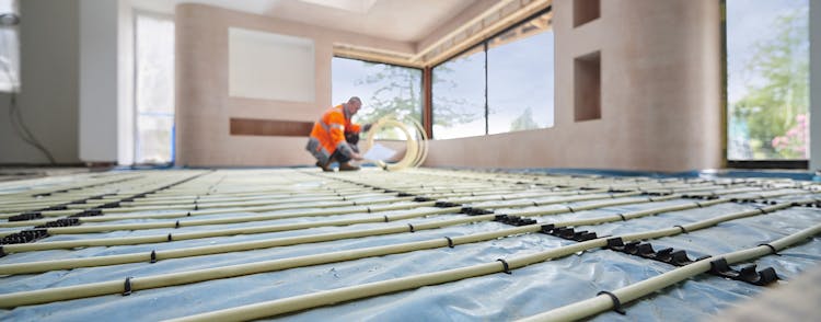 Installation de chauffage au sol