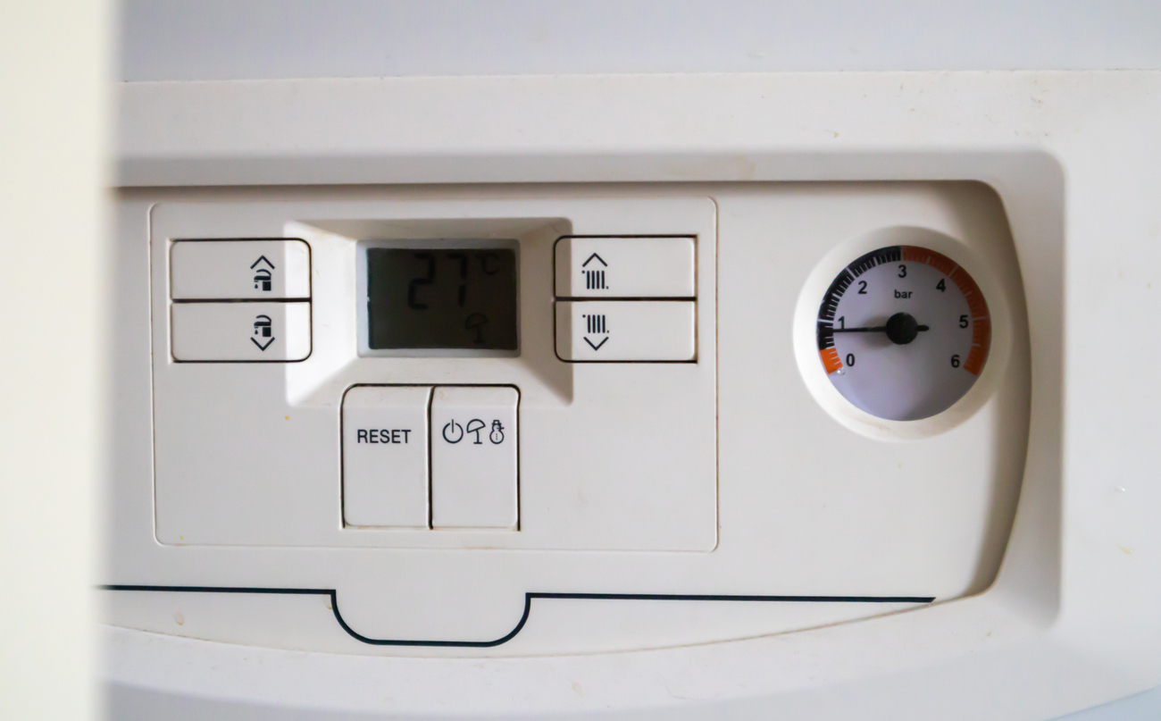 Manomètre d'une chaudière gaz indiquant une baisse de pression