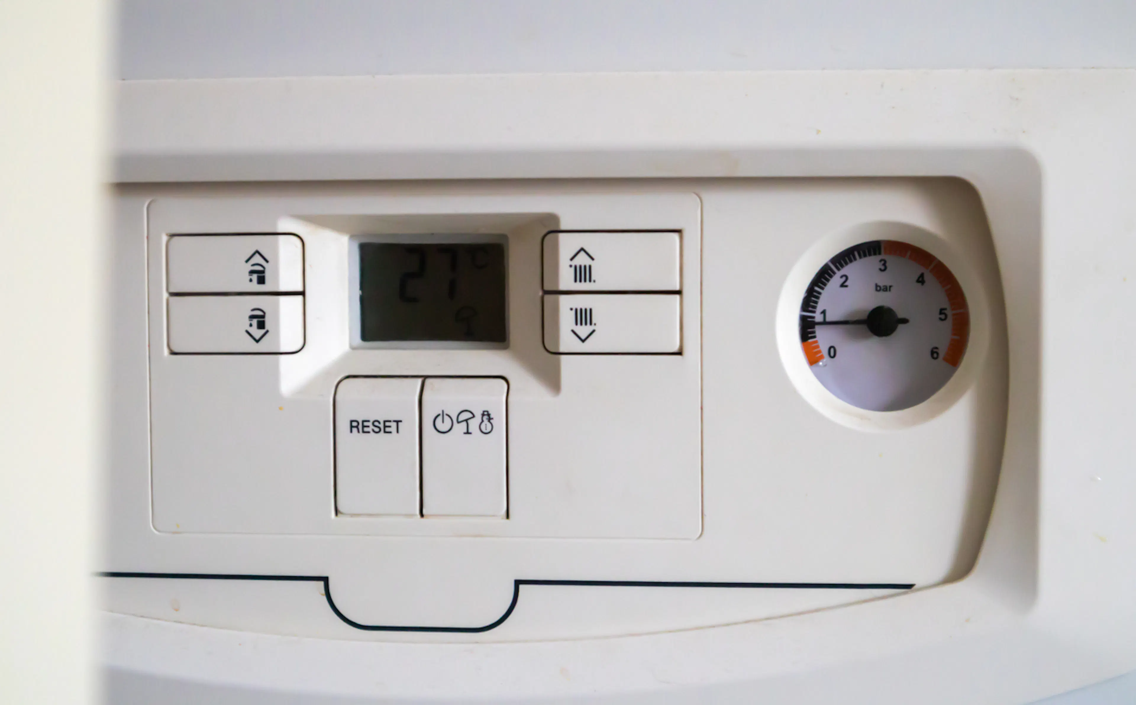 Manomètre d'une chaudière gaz indiquant une baisse de pression