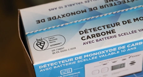 Boîte de détecteur de monoxyde de carbone avec batterie scellée 10 ans