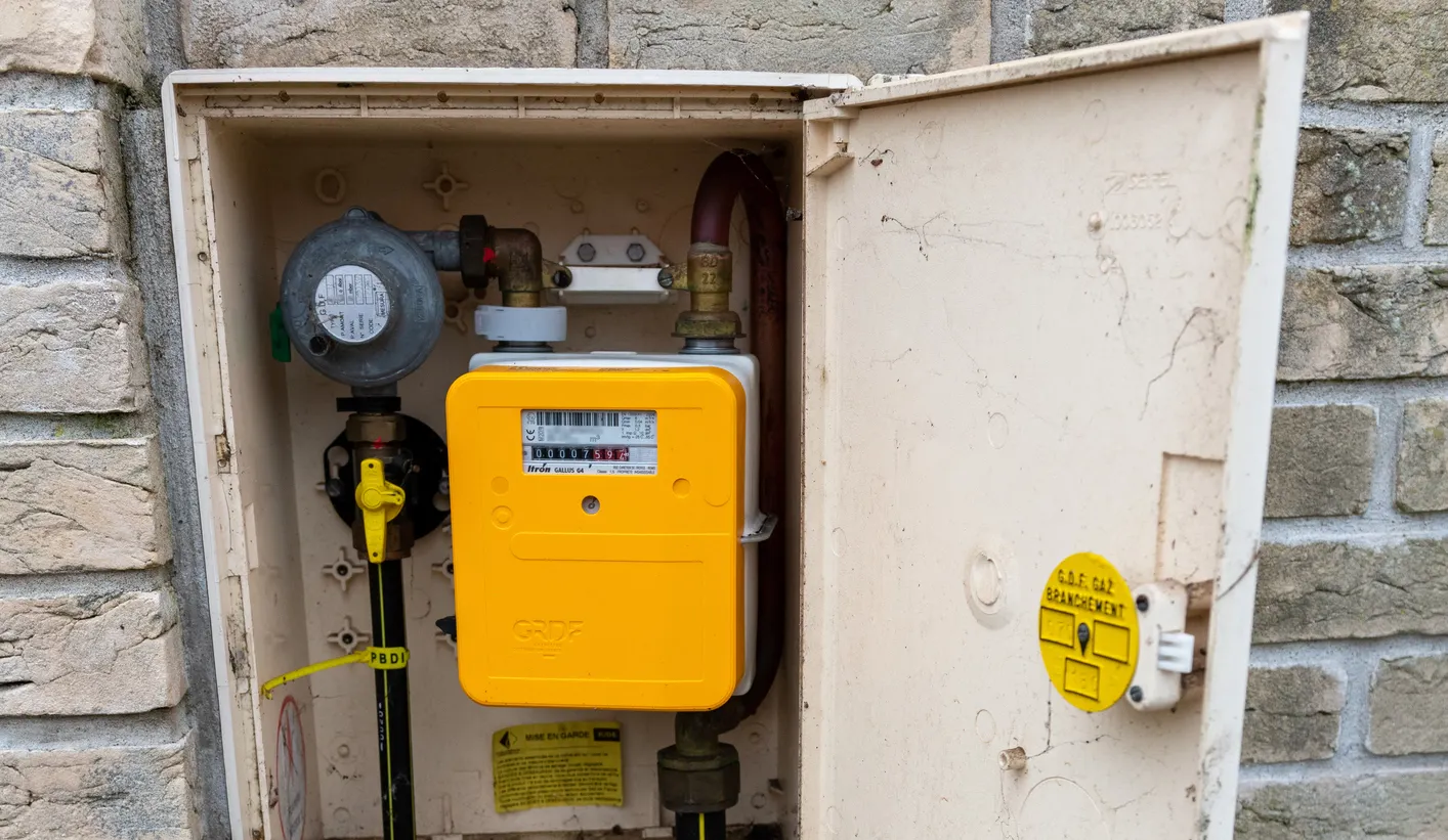 Compteur gaz Gazpar de GRDF mesurant la consommation de gaz d'un foyer