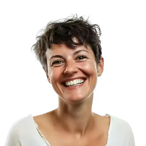Vrouw die lacht