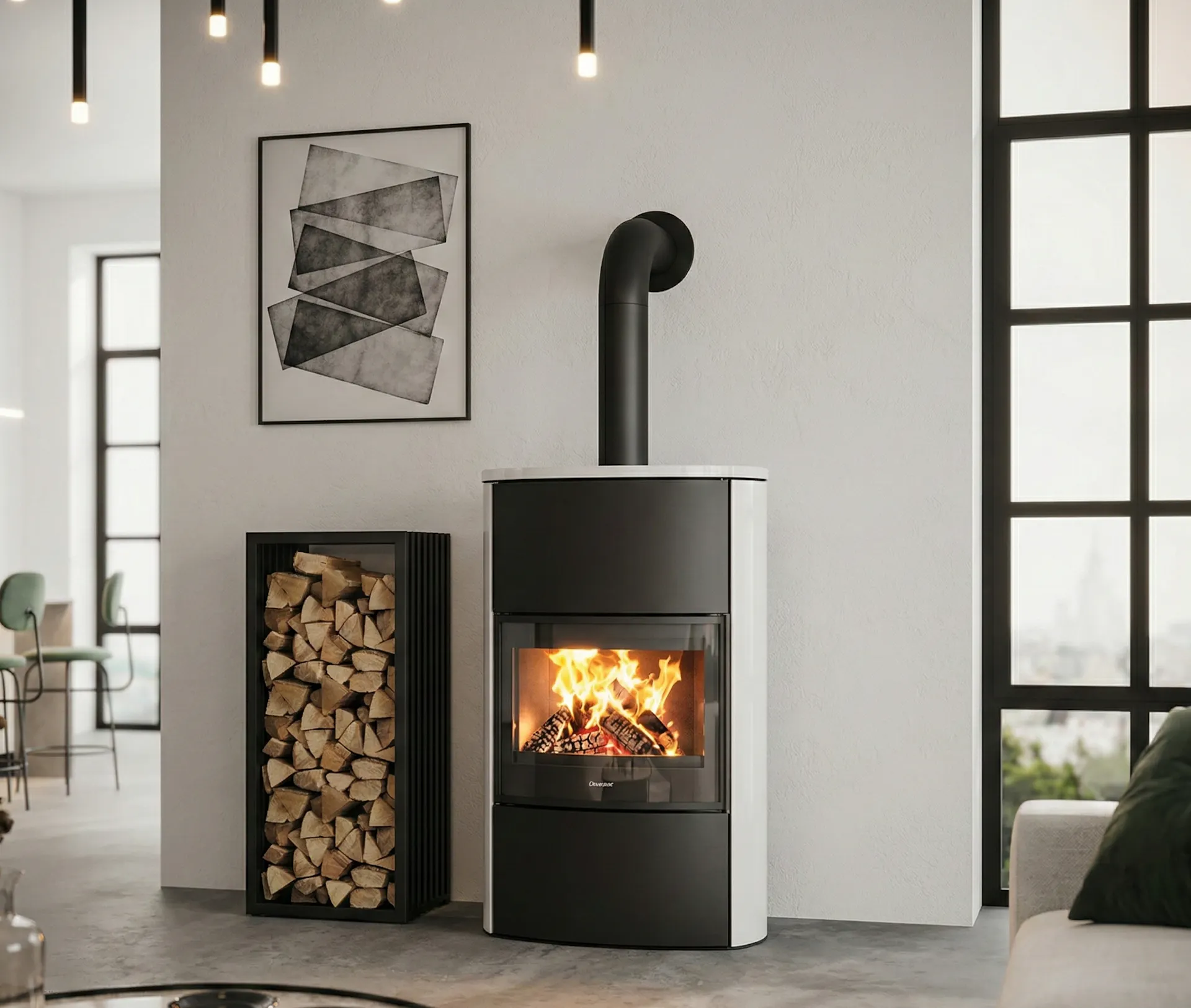 Poêle à bois Oranier Feras W+