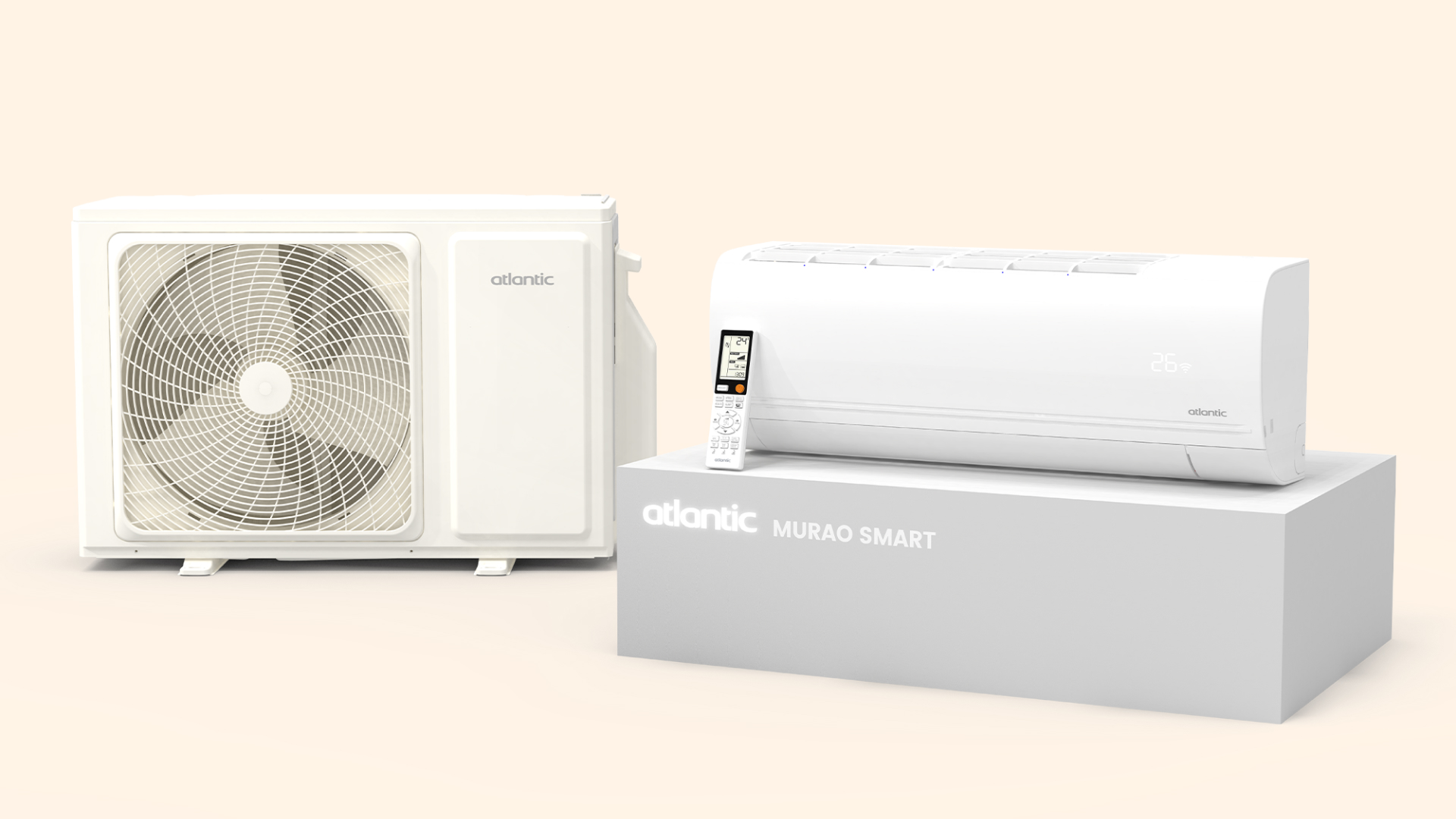 Système de climatisation Alantic Murao Smart : unités intérieure et extérieure, télécommande
