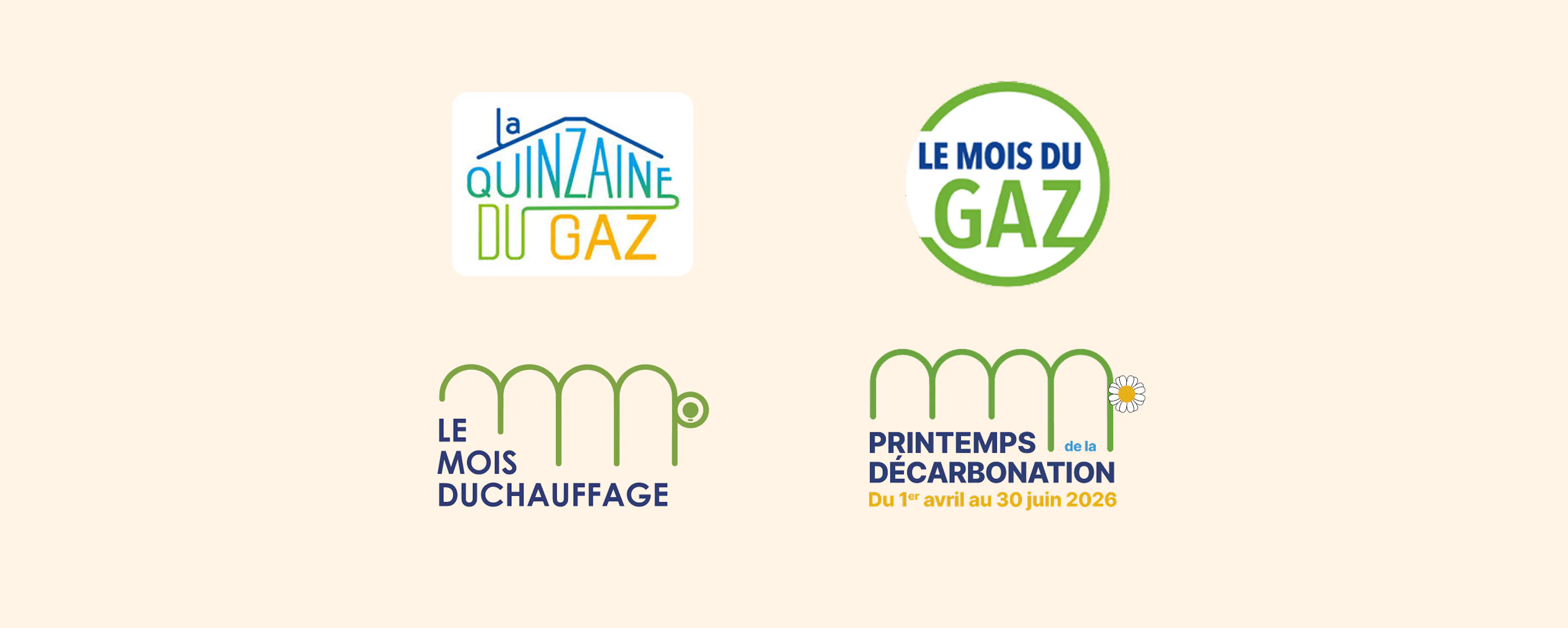 Quinzaine du gaz, Mois du Gaz, Mois du chauffage et Mois de la décarbonation